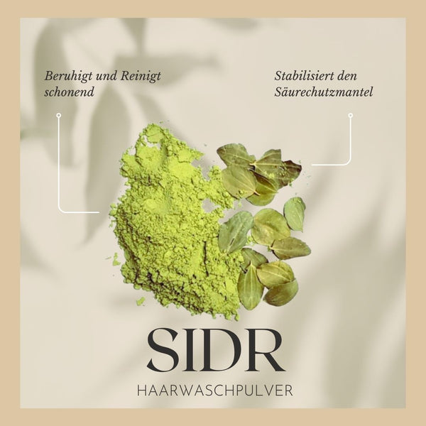 SIDR | Sanftes Bio Waschpulver zur Pflege juckender Kopfhaut & Regeneration der Säureschutzschicht